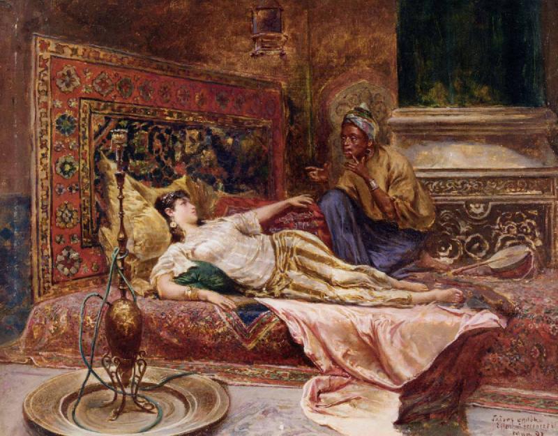 Ferencz Franz Eisenhut Reclining Odalisque oil painting picture